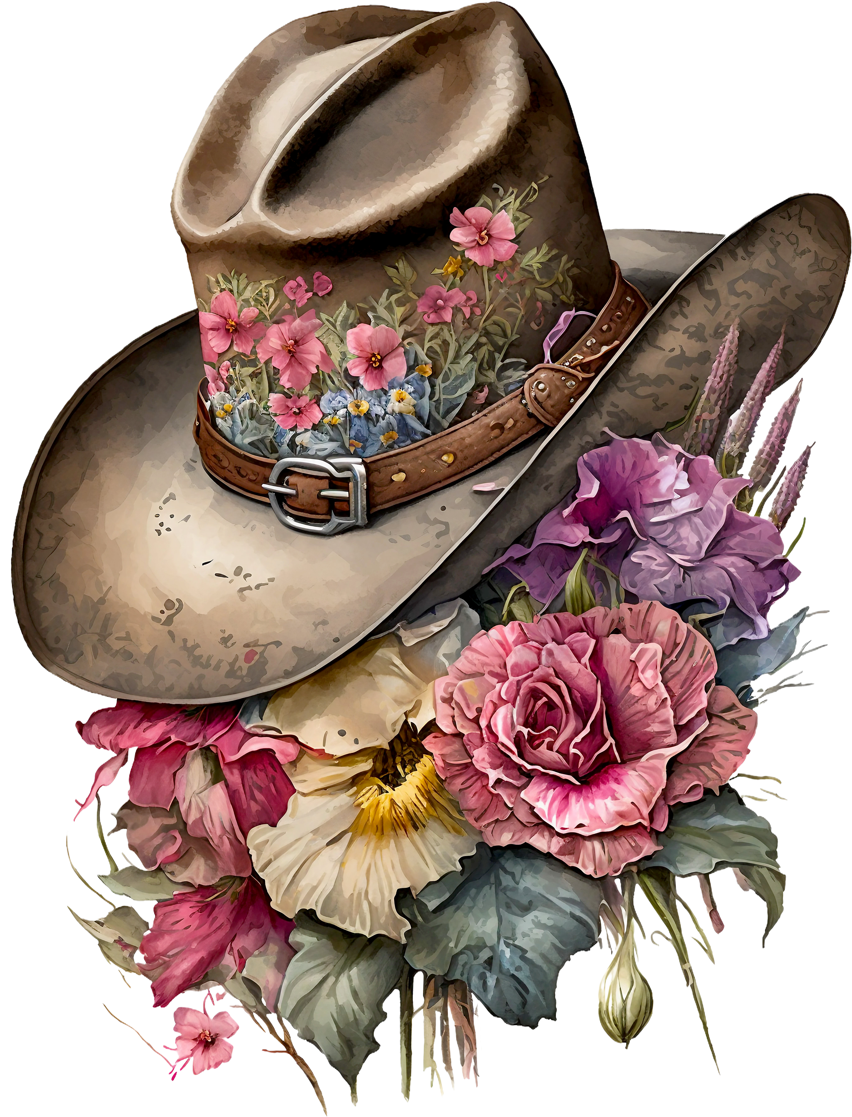 Cowgirl Hat w Flowers