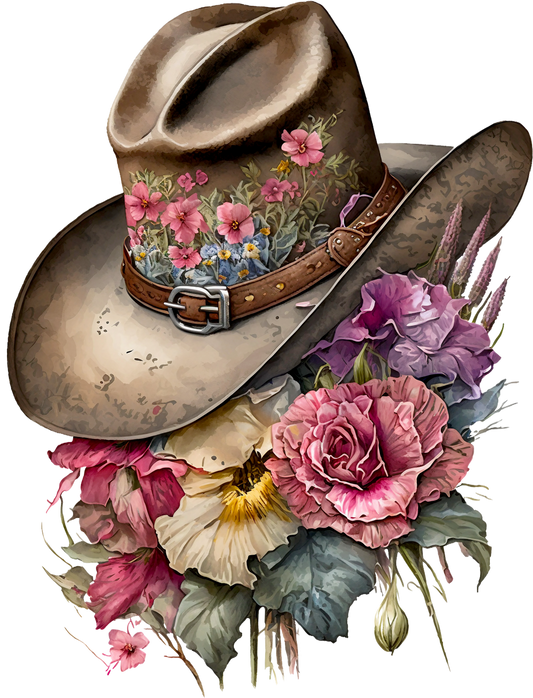 Cowgirl Hat w Flowers