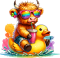 Cow on Duck Decal