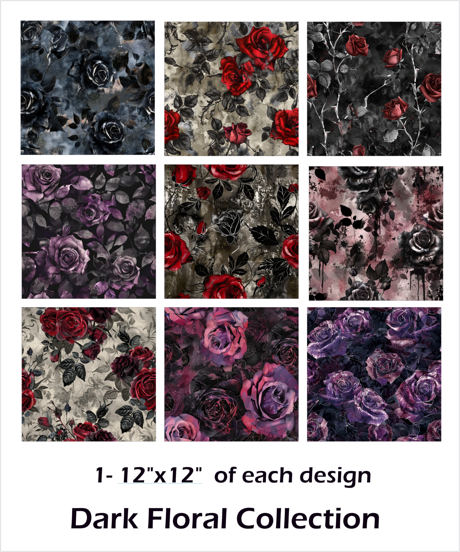 Dark Floral Collection
