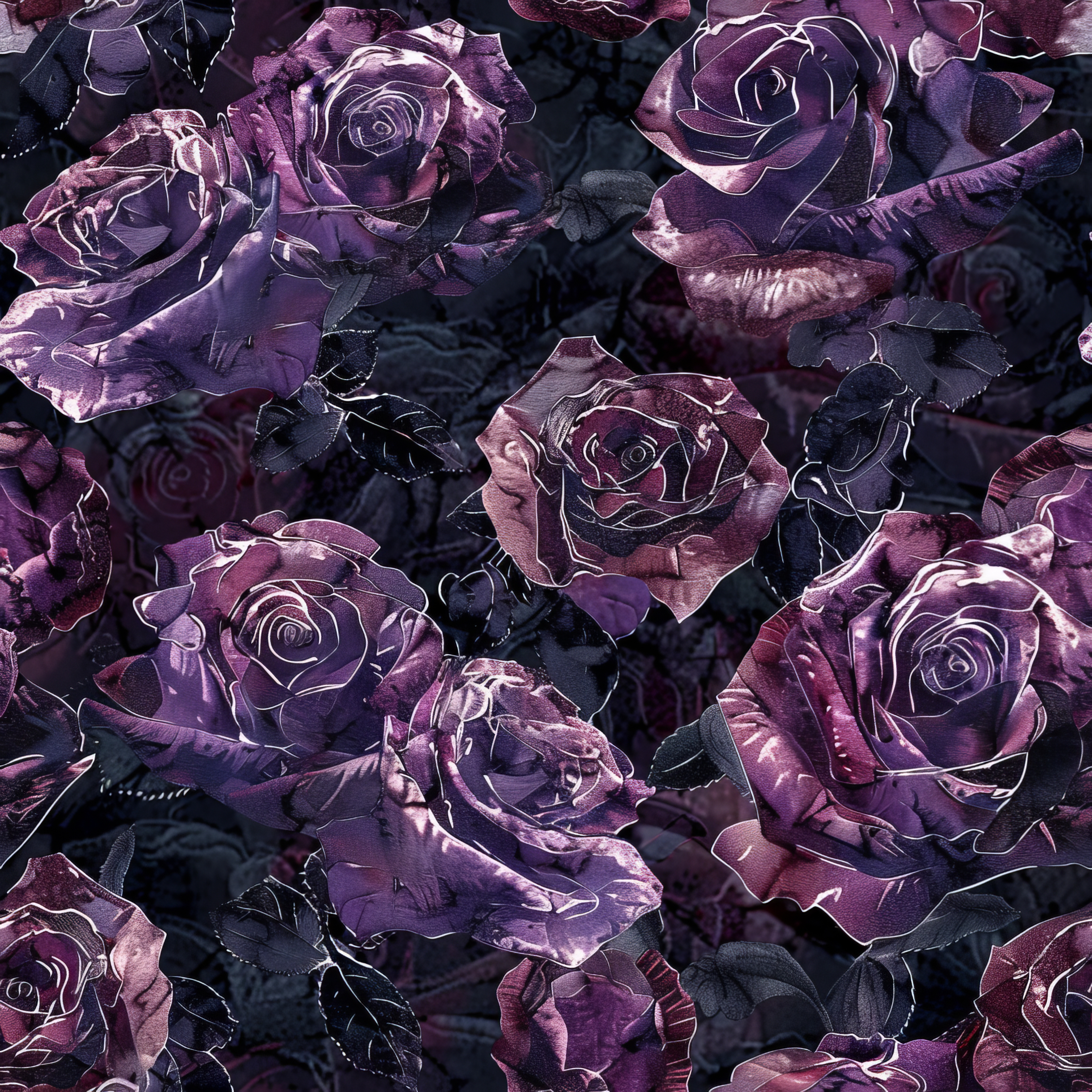 Dark Floral Collection- Vinyl 9