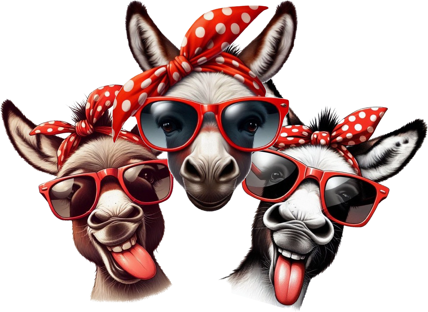 Donkey trio