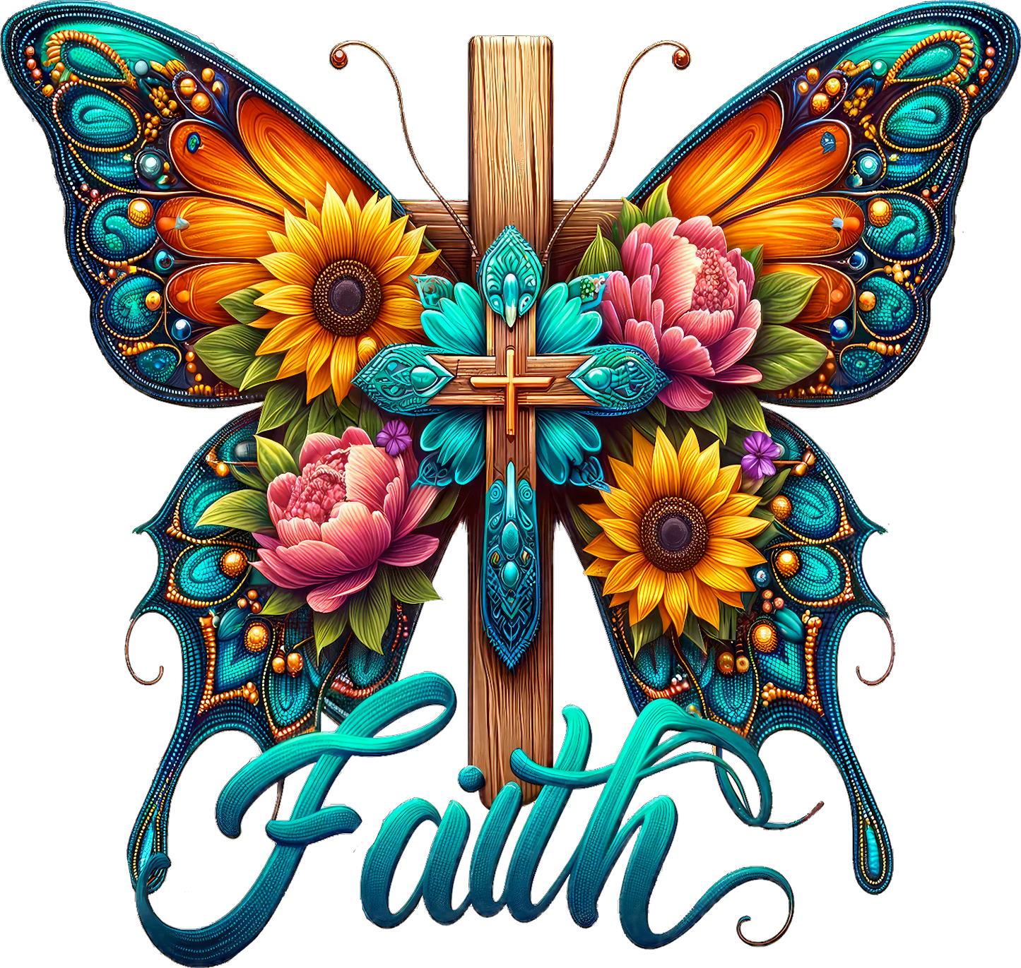 Faith Cross Butterfly