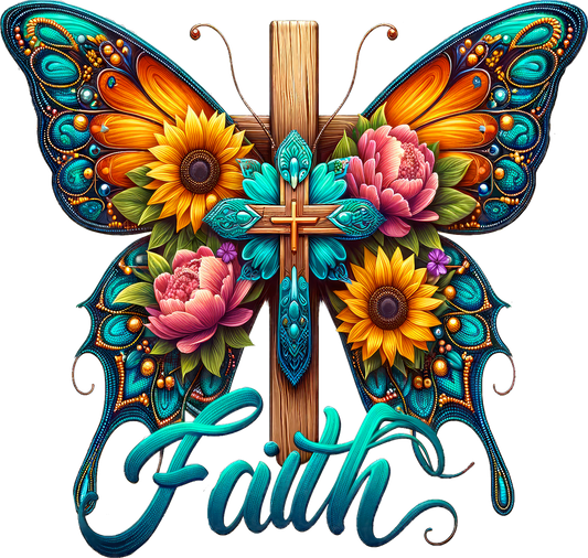 Faith Cross Butterfly