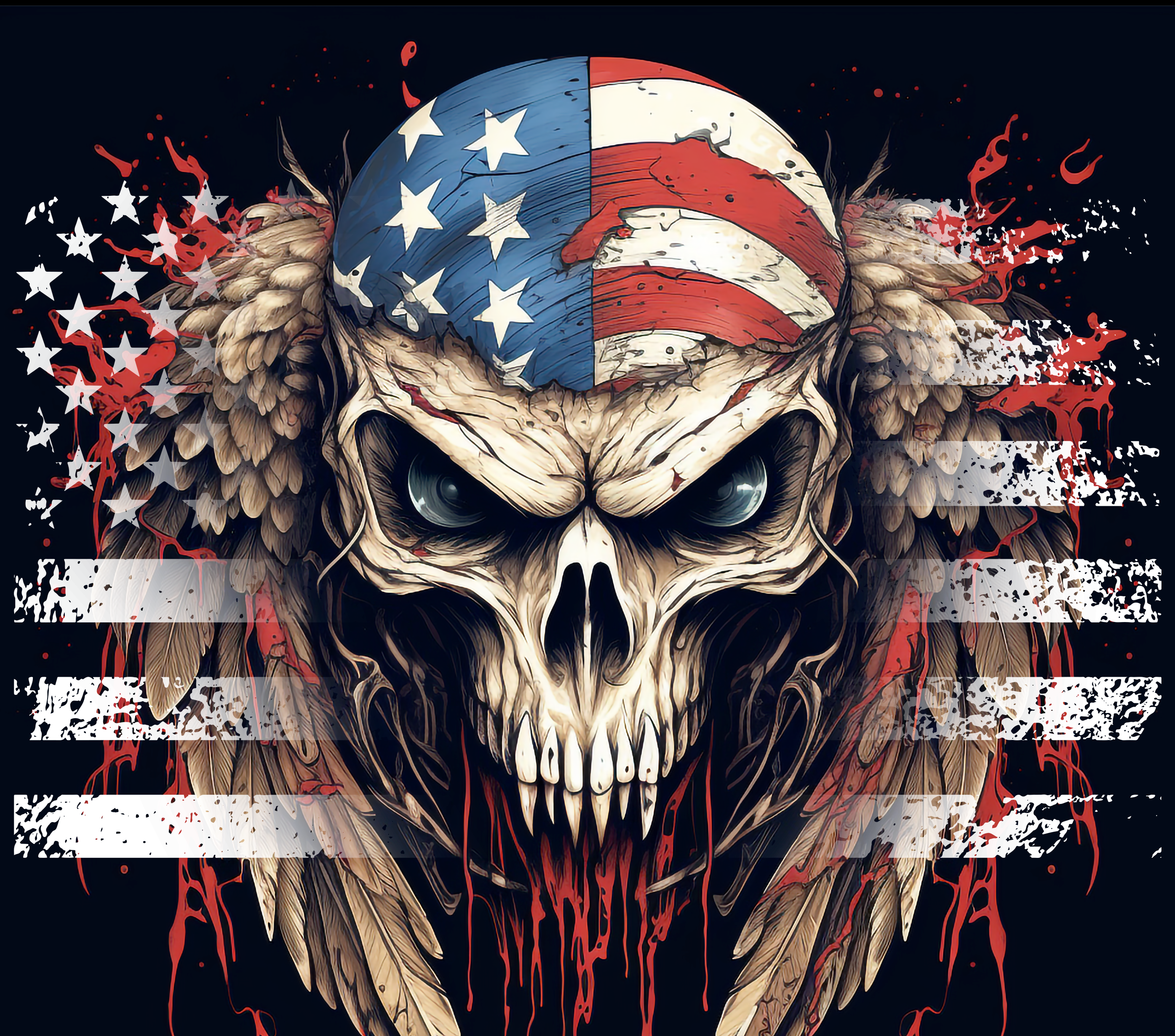 Skull Torn Flag Vinyl