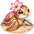 Floral Beach Turtle