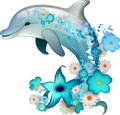 Floral Dolphin