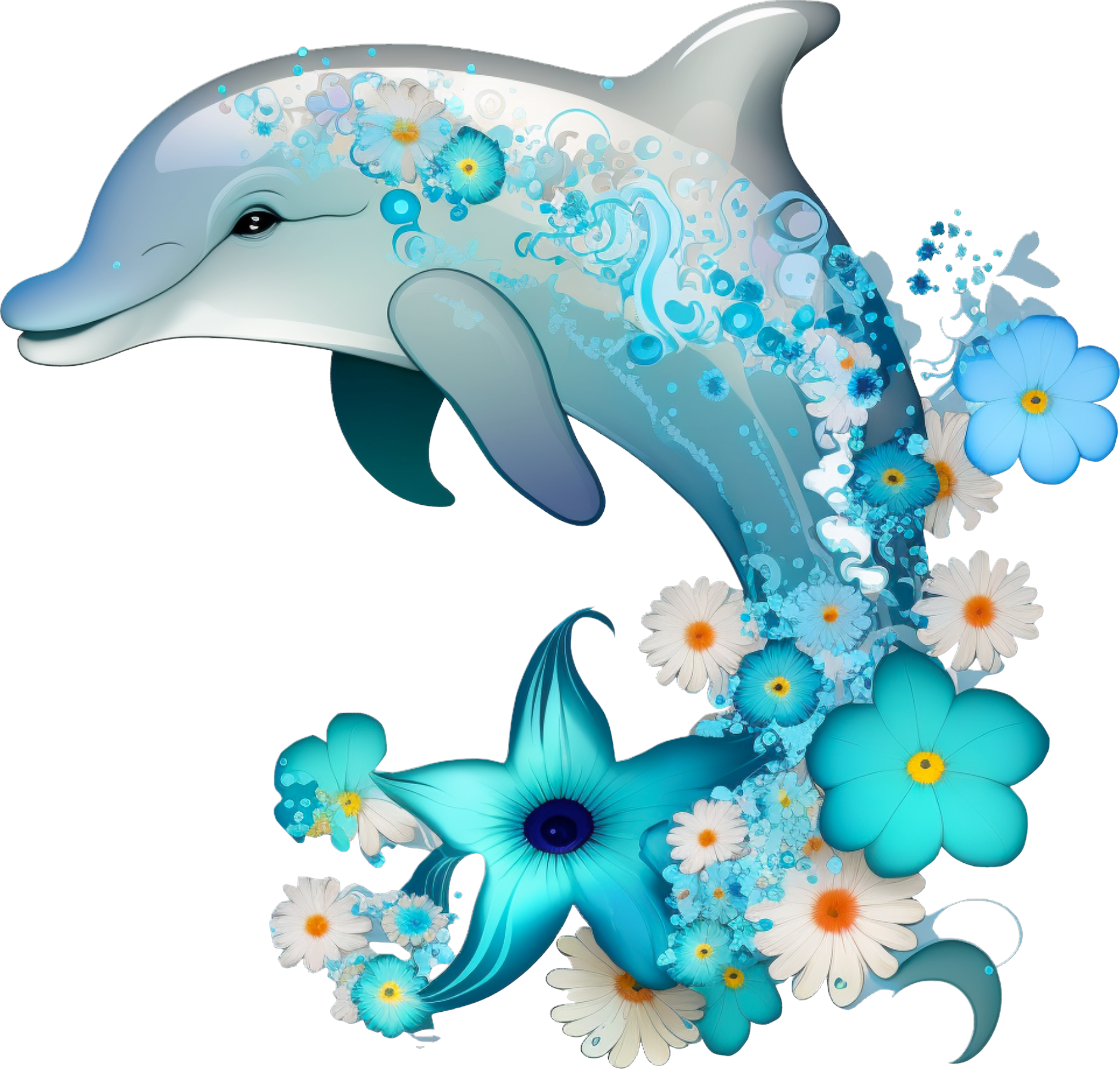 Floral Dolphin