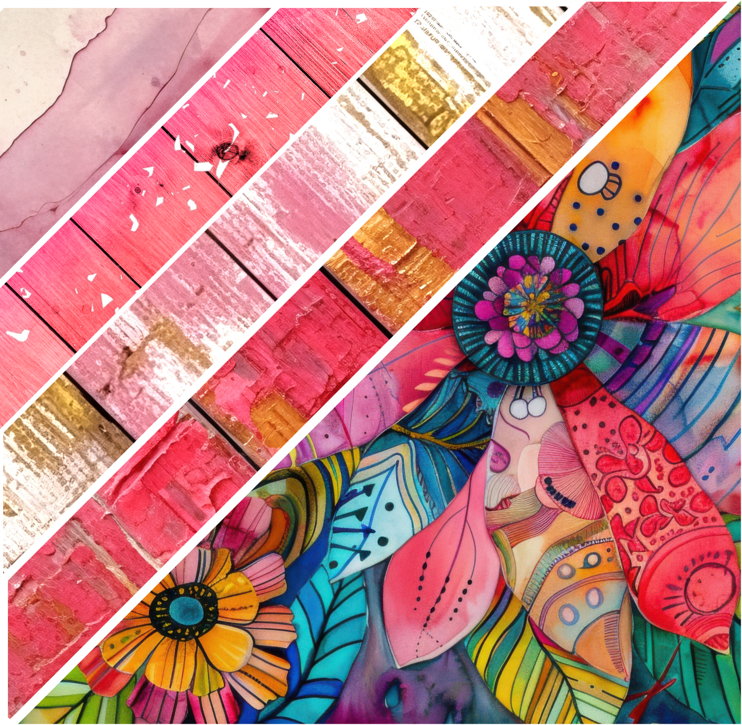 FLORAL MIXED MEDIA 3