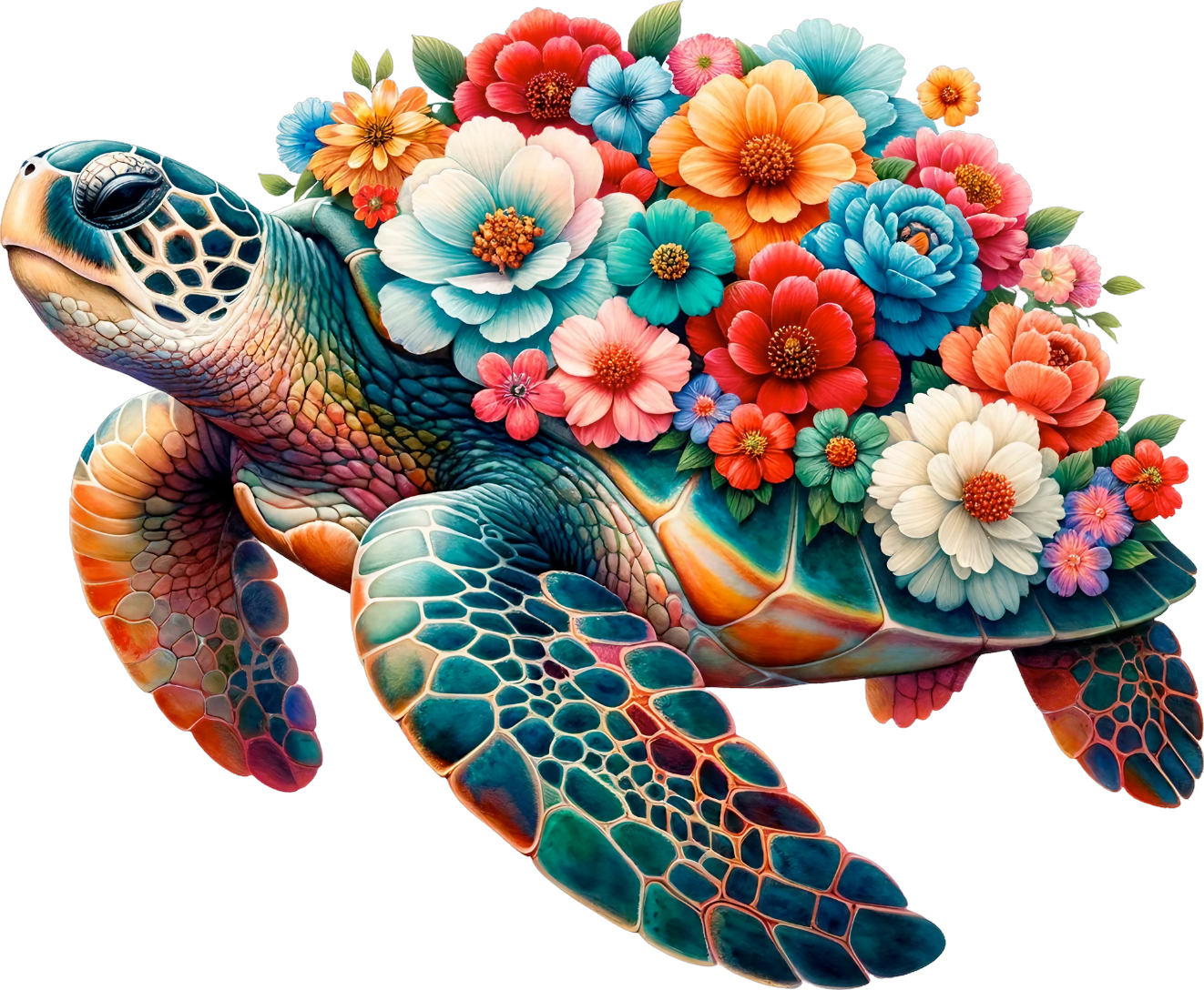 Floral Sea Turtle 1