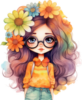 Flower Hippie Girl