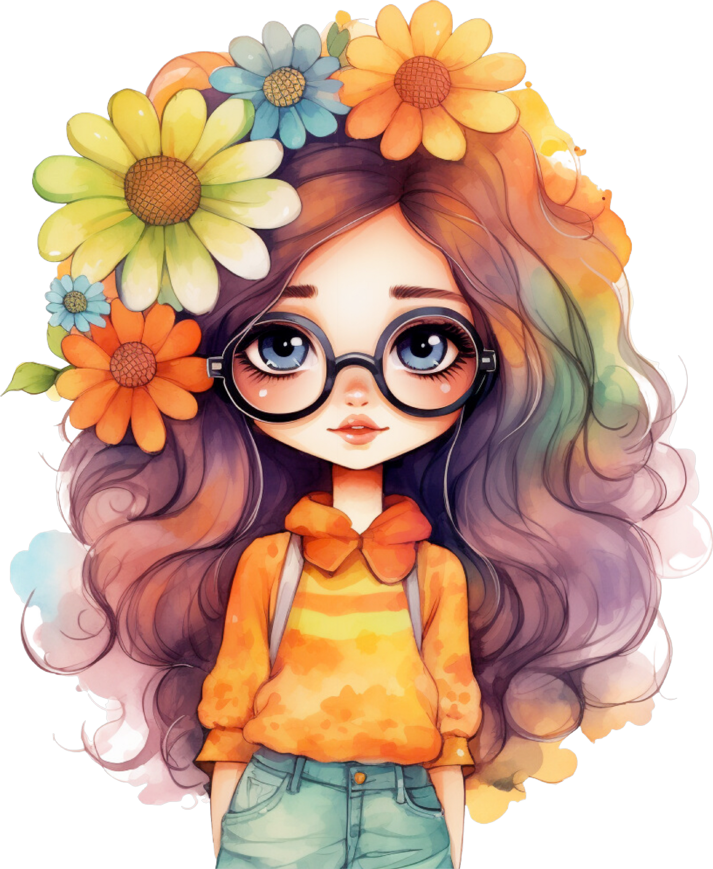 Flower Hippie Girl