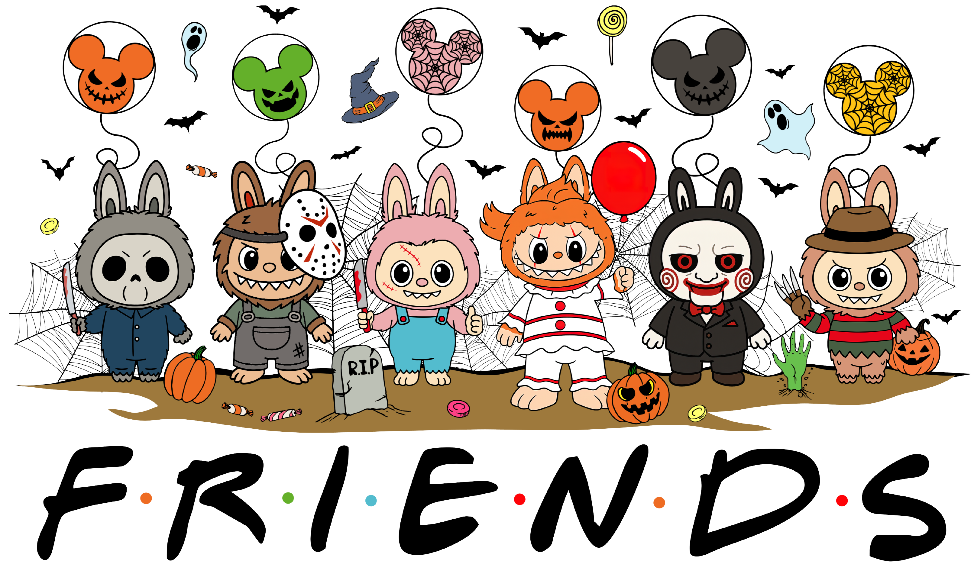 Labubu Halloween Friends Wrap