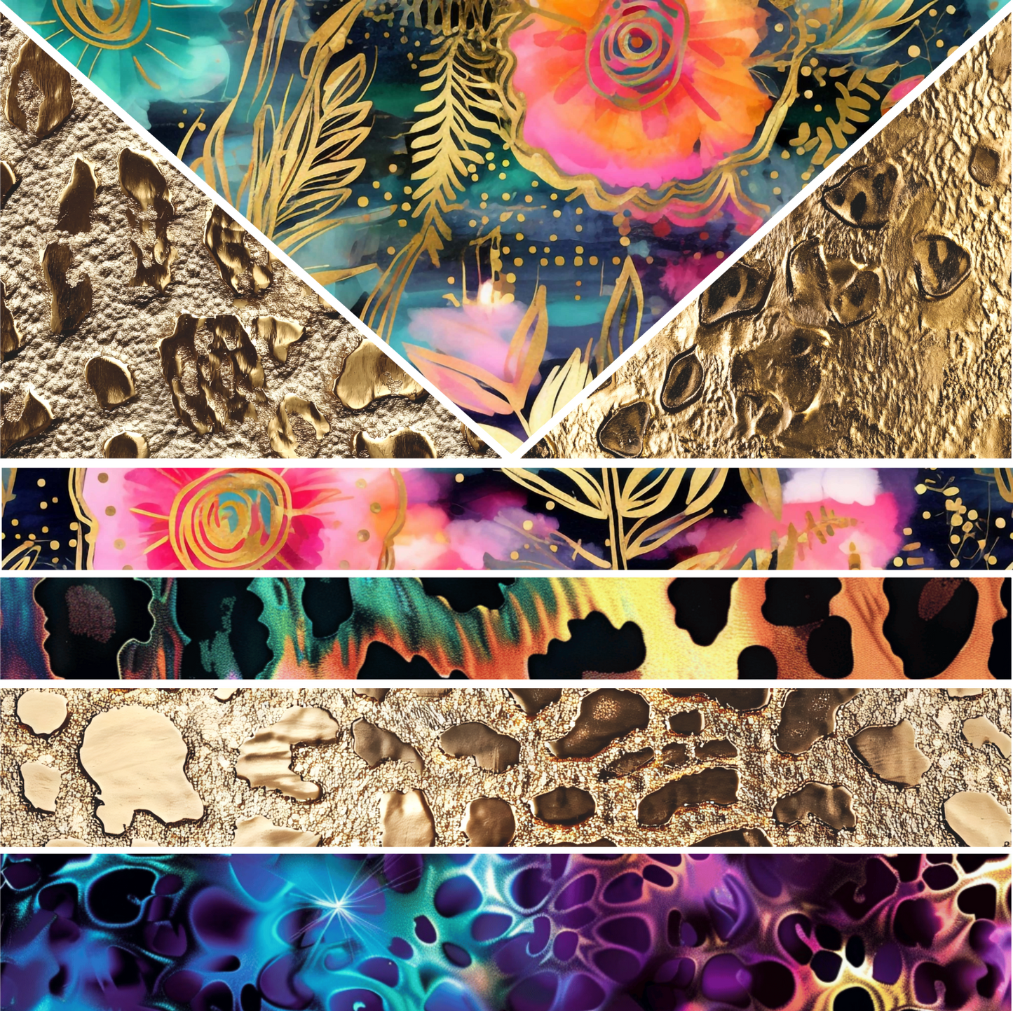 Gold Leopard Mixed Media 1