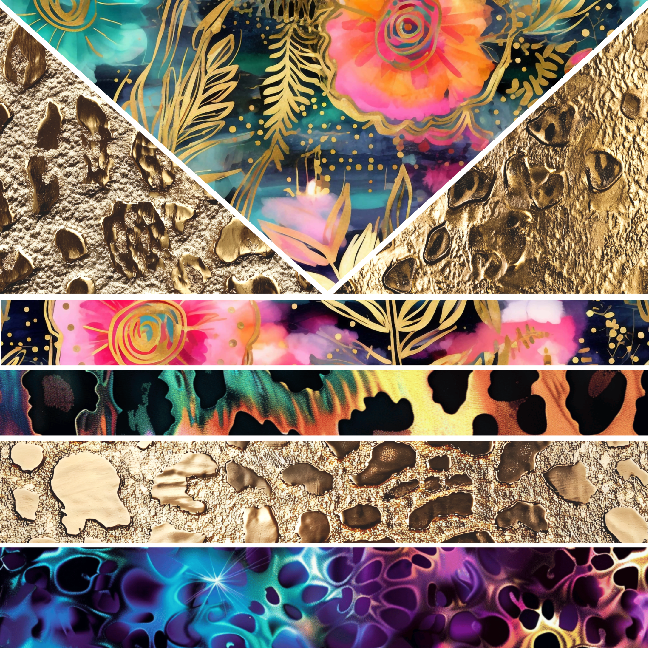 Gold Leopard Mixed Media 1