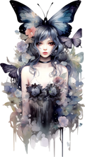 Goth butterfly girl