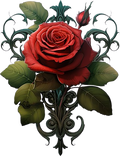 Gothic Red Rose Collection- Decal 3