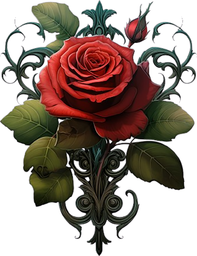 Gothic Red Rose Collection- Decal 3