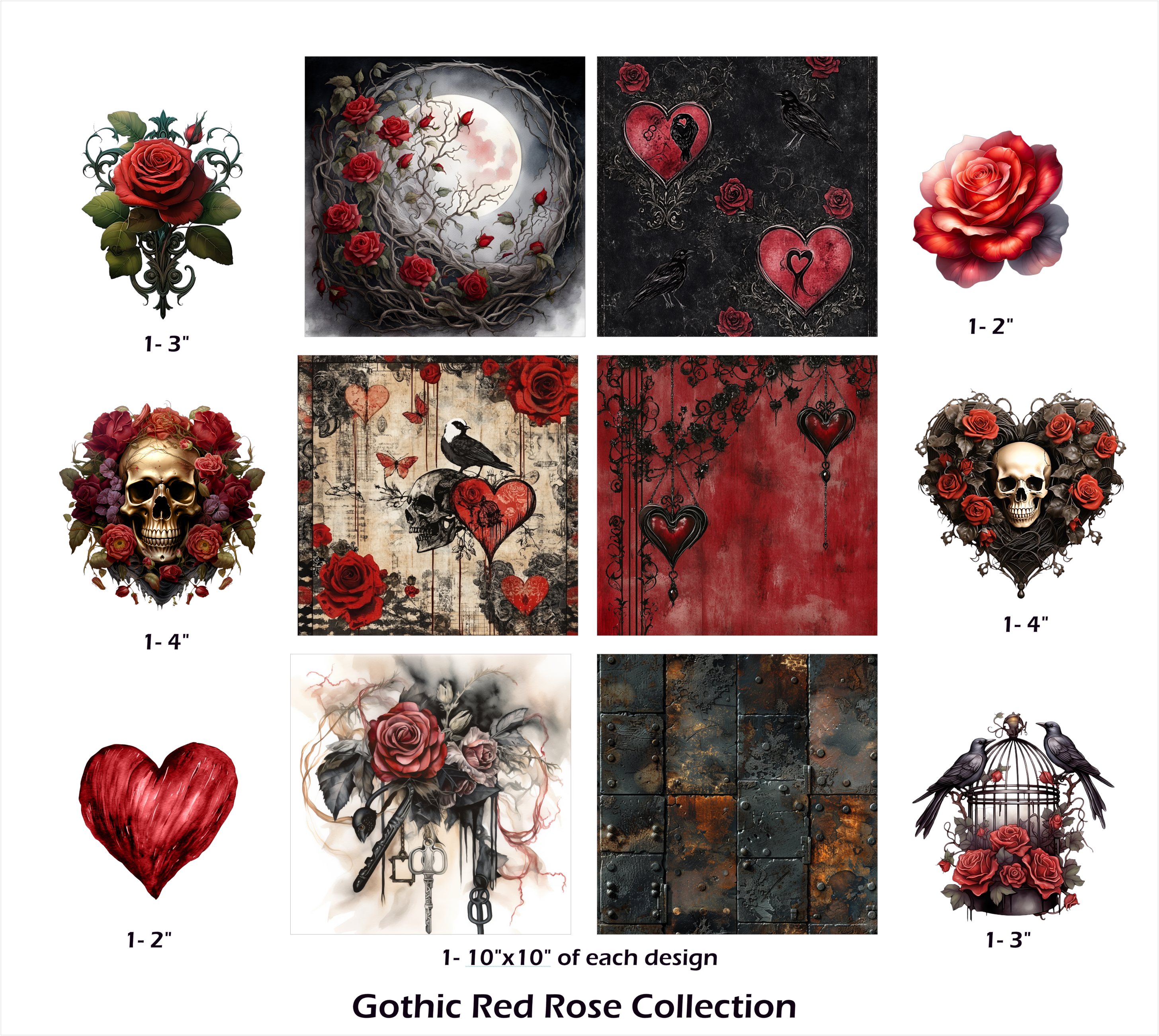 Gothic Red Rose Collection