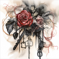 Gothic Red Rose Collection- Vinyl 5