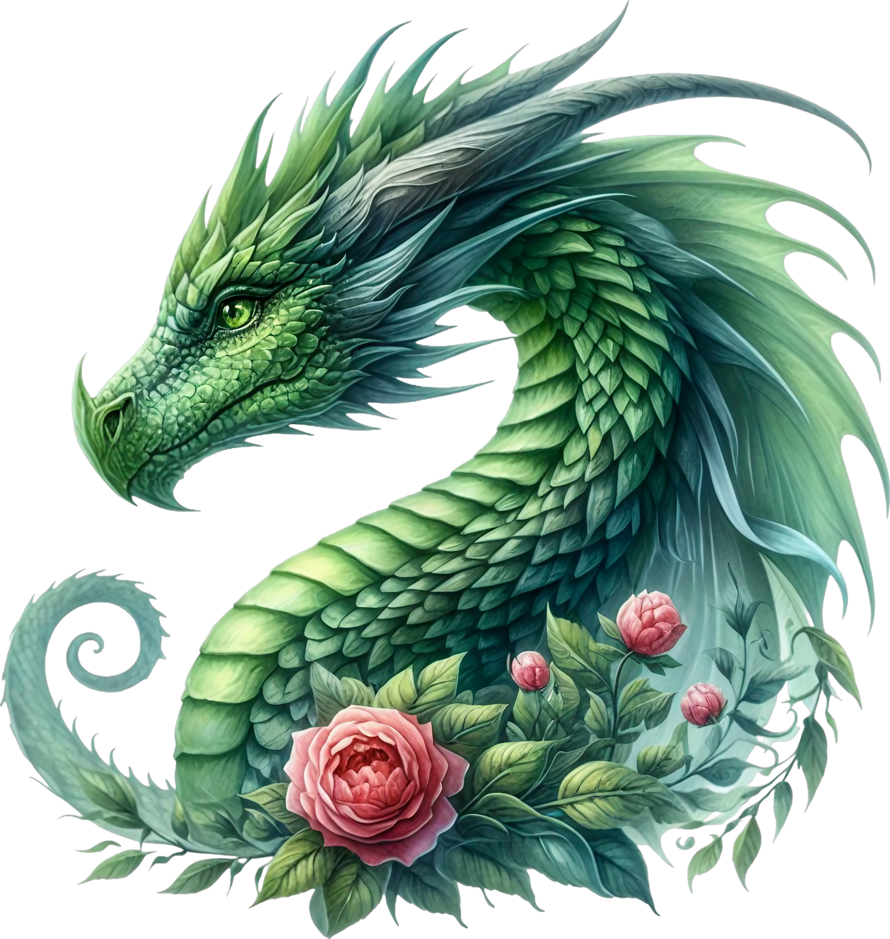 Green Flower Dragon