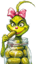 Green Guy Collection-Green Girl w Pickle