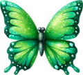 Green Sparkly Butterfly