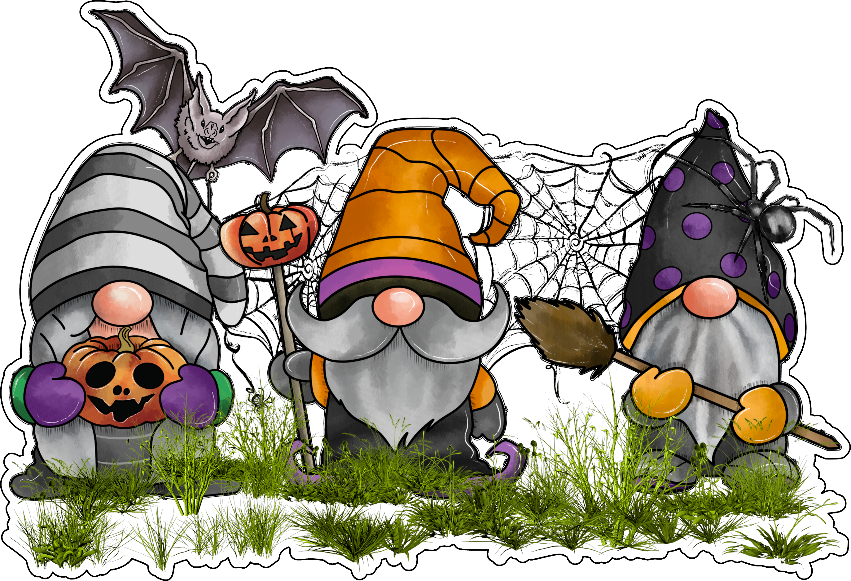 Halloween Gnome Trio
