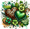 St. Patrick's Day Collection- Leopard Heart UVDTF decal