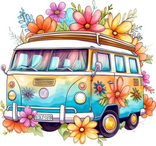 Hippie Floral Van