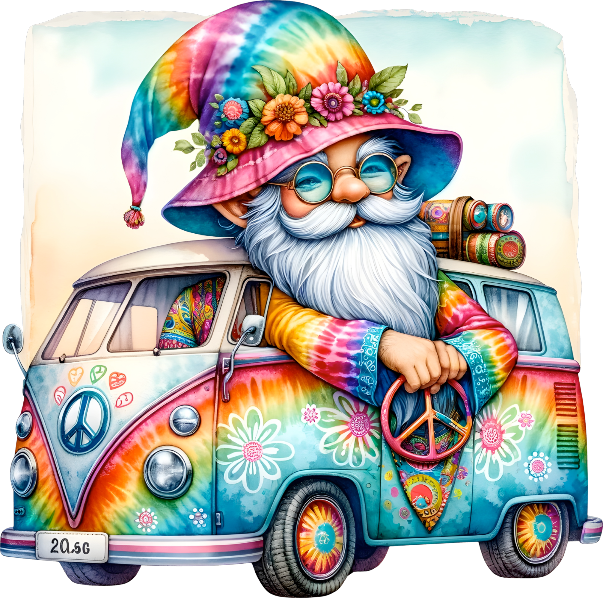 Hippie Gnome in Van