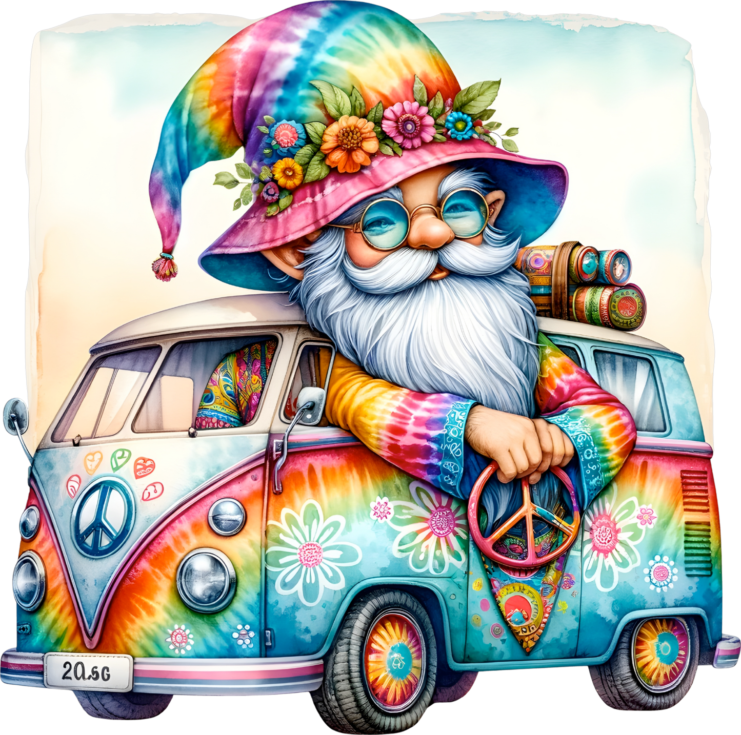 Hippie Gnome in Van