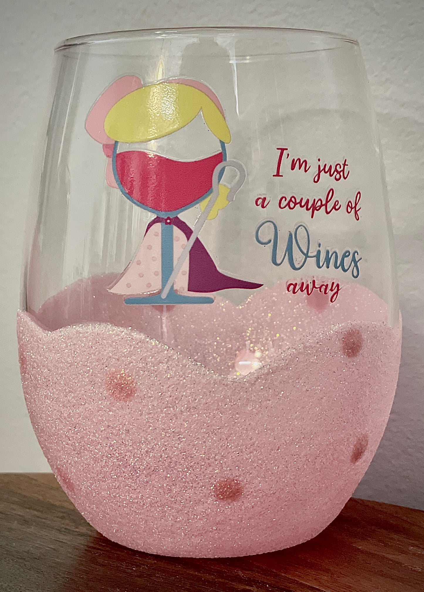 Bo-Peep Toy Story inspired wine glass