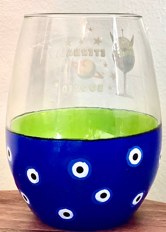 Toy Story Alien inspired wine glass