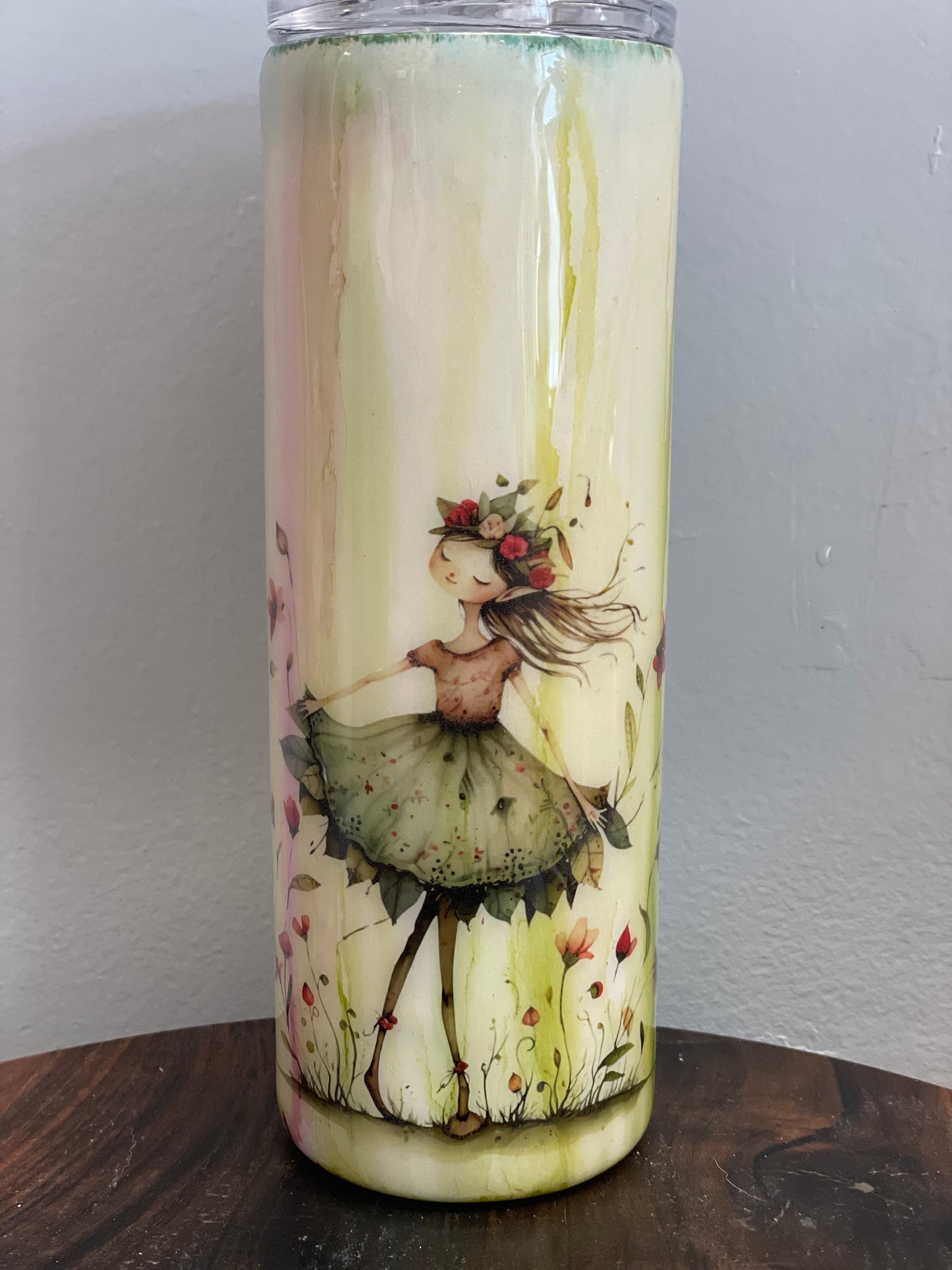 Whimsical spring girl 20oz tumbler