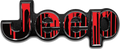 Jeep Red Black Logo Decal