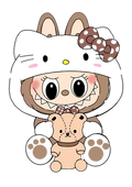 Kitty Teddy Bear Labubu