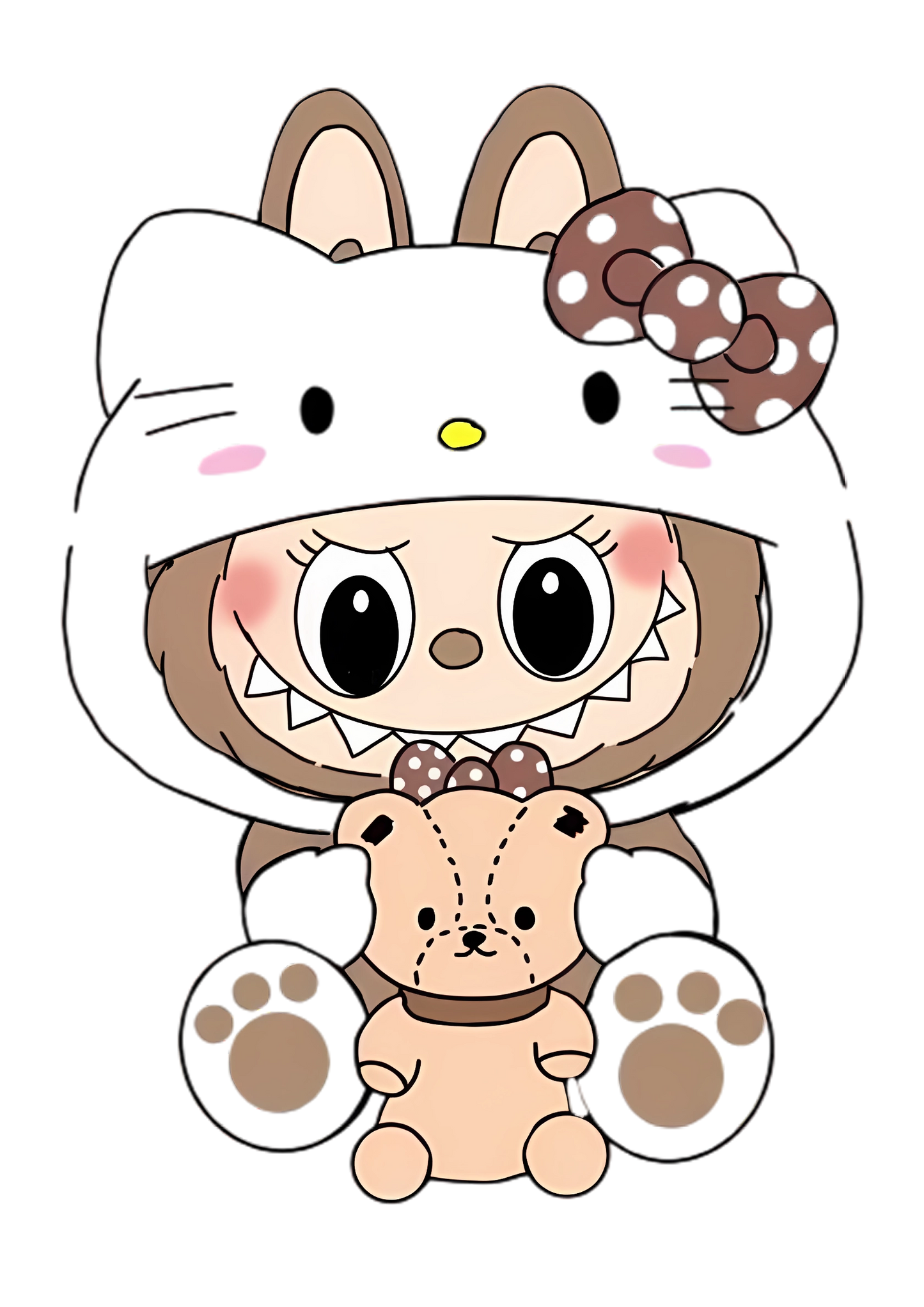 Kitty Teddy Bear Labubu