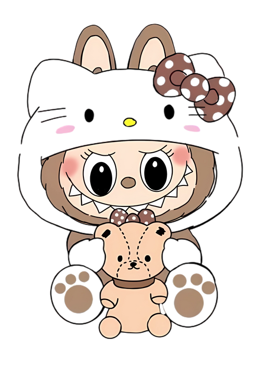 Kitty Teddy Bear Labubu