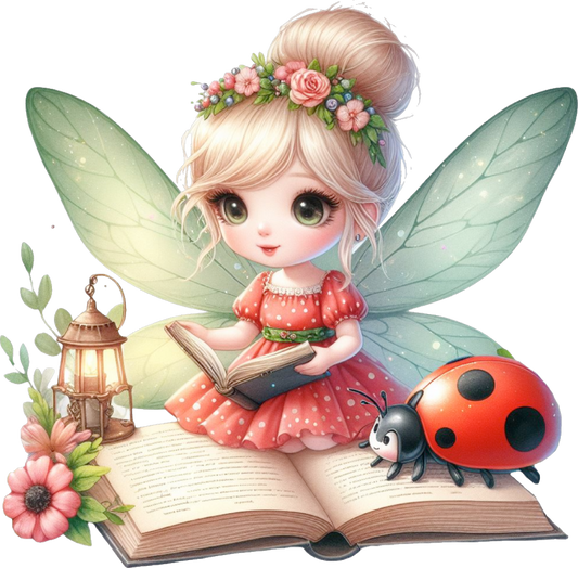 Ladybug girl reading