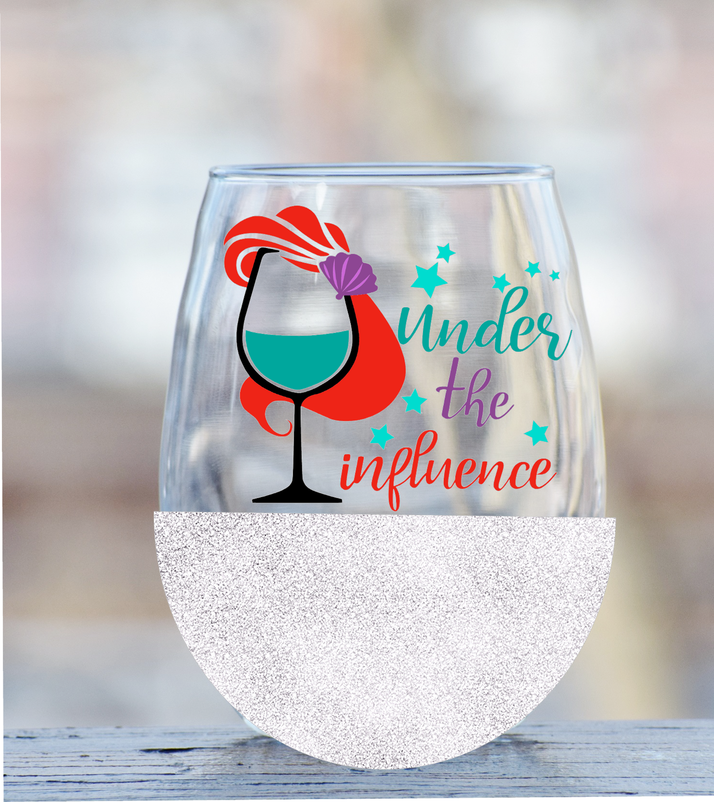 Ariel-Little Mermaid wine glass