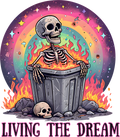 Living The Dream Dumpster Fire Decal