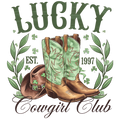 St. Patrick's Day Collection- Lucky Cowgirl UVDTF decal