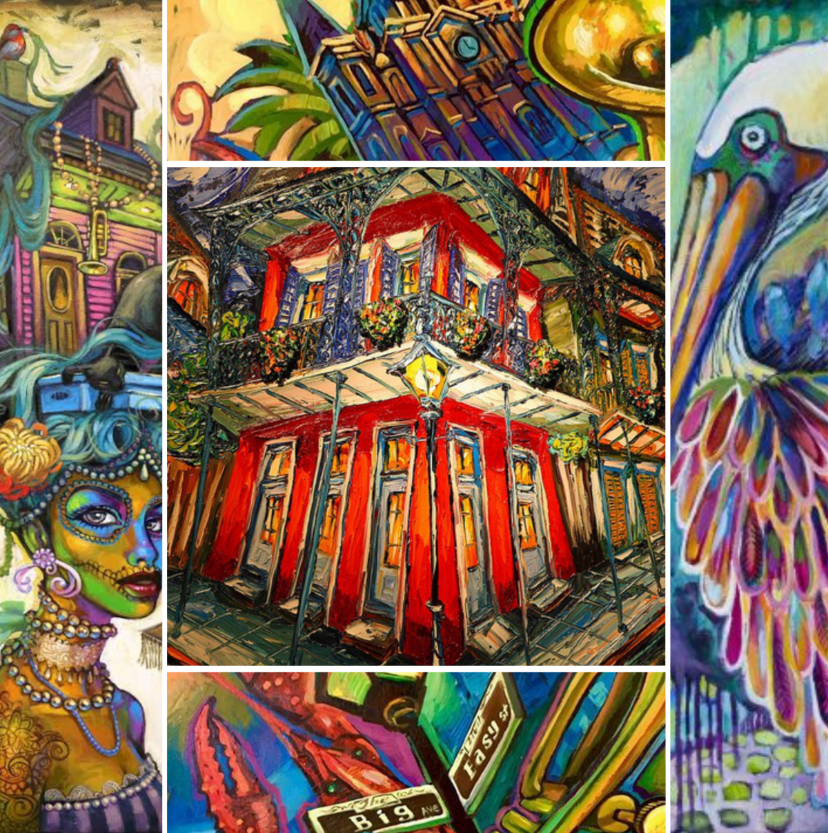 Fancy Pelican Collection- Mixed Media 21