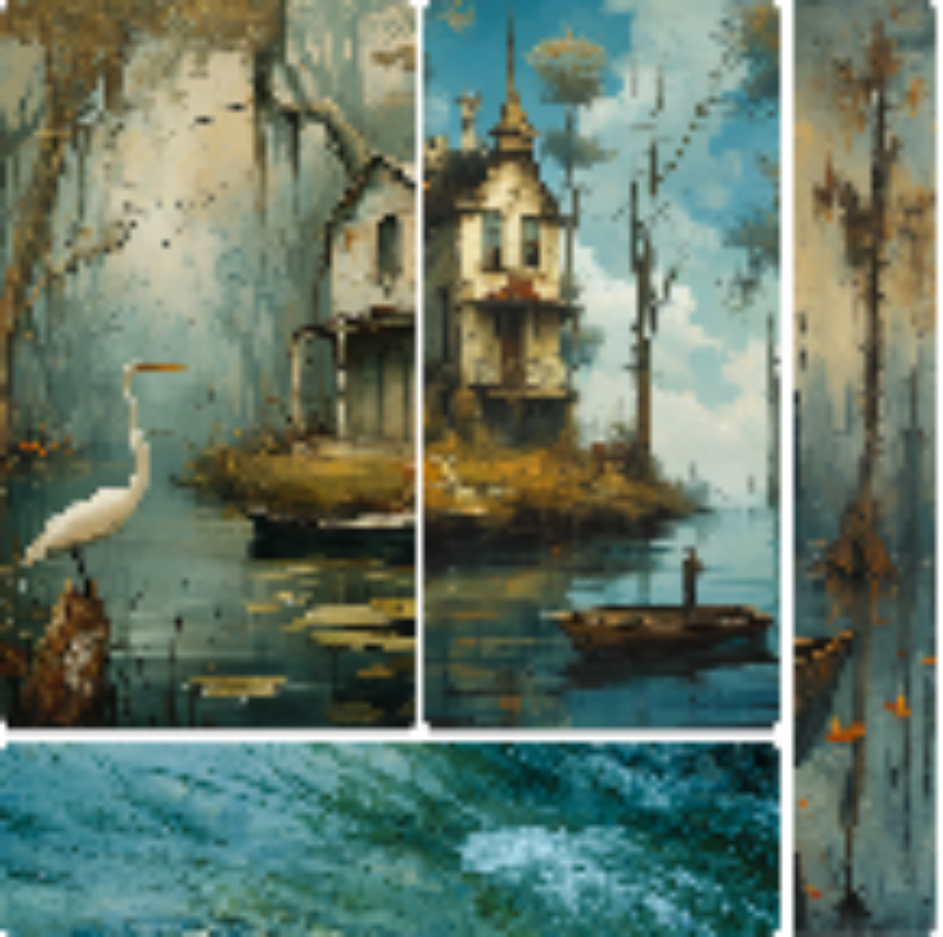 Fancy Pelican Collection- Mixed Media 24