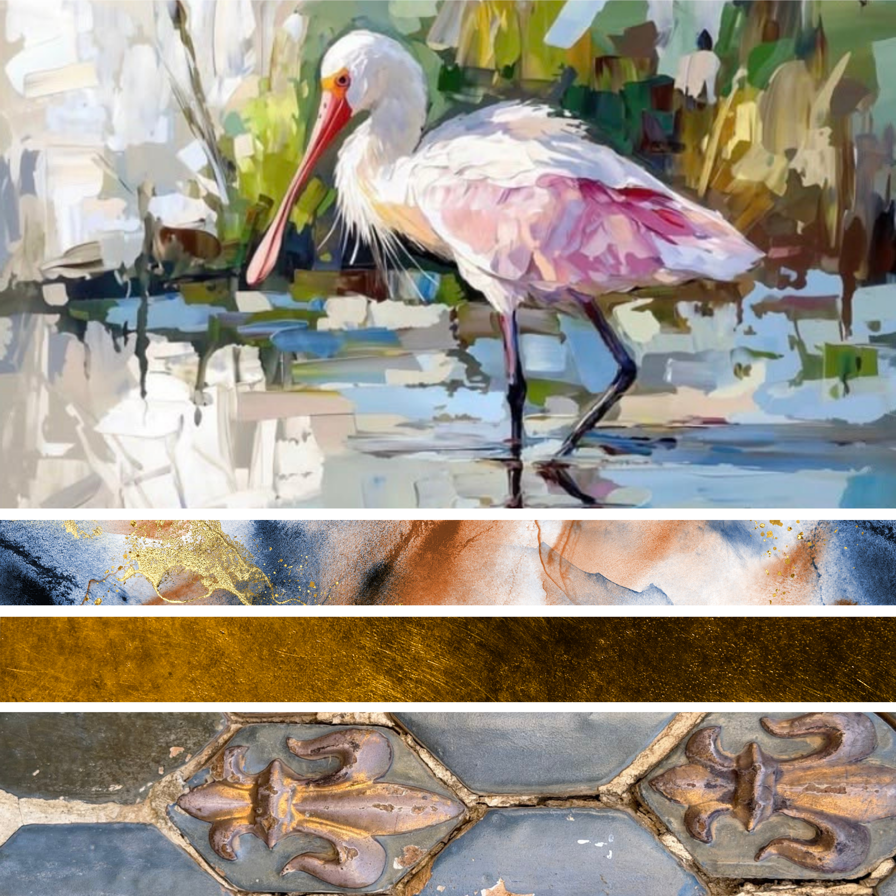 Fancy Pelican Collection- Mixed Media 25