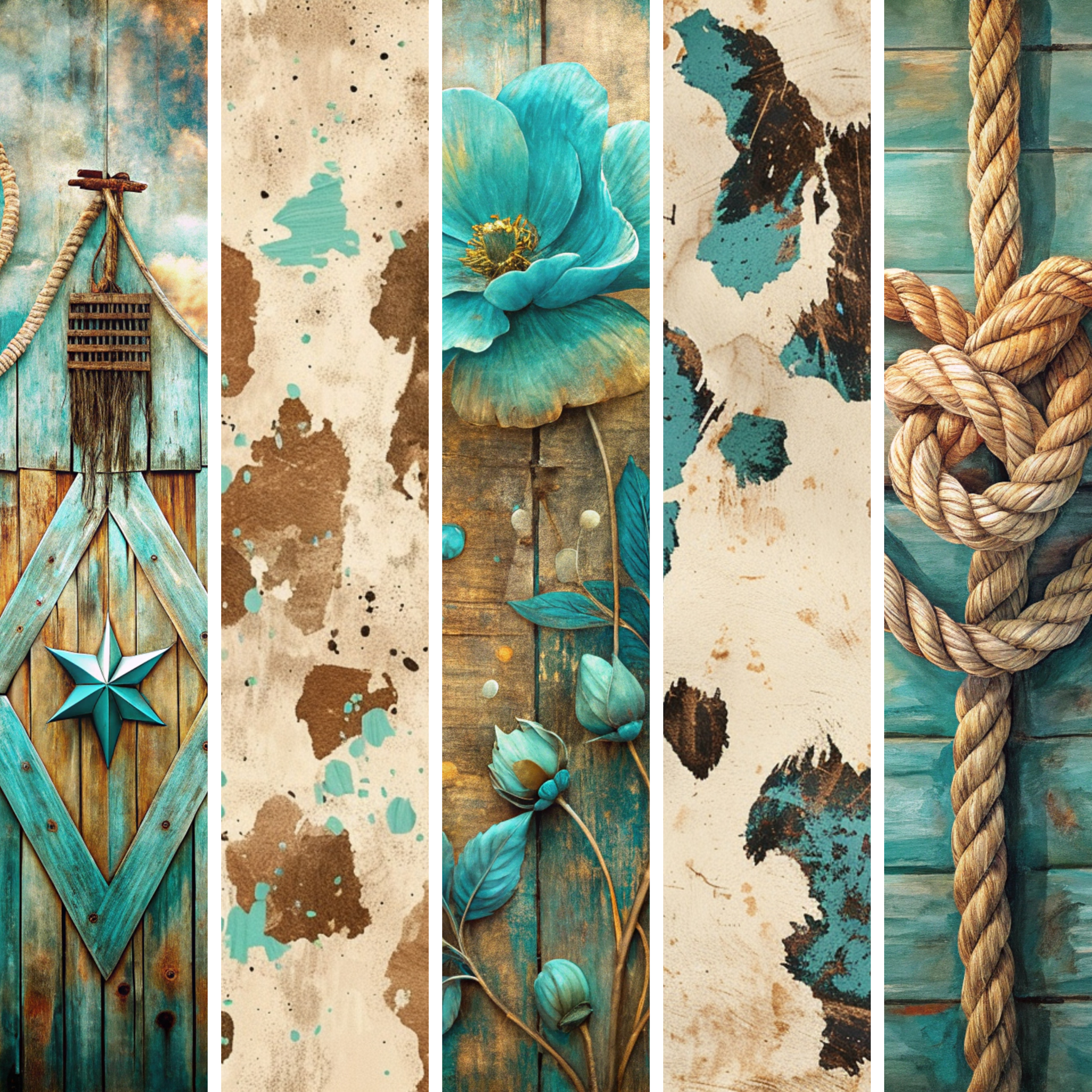 Western Round Up Collection- Mixed Media 3