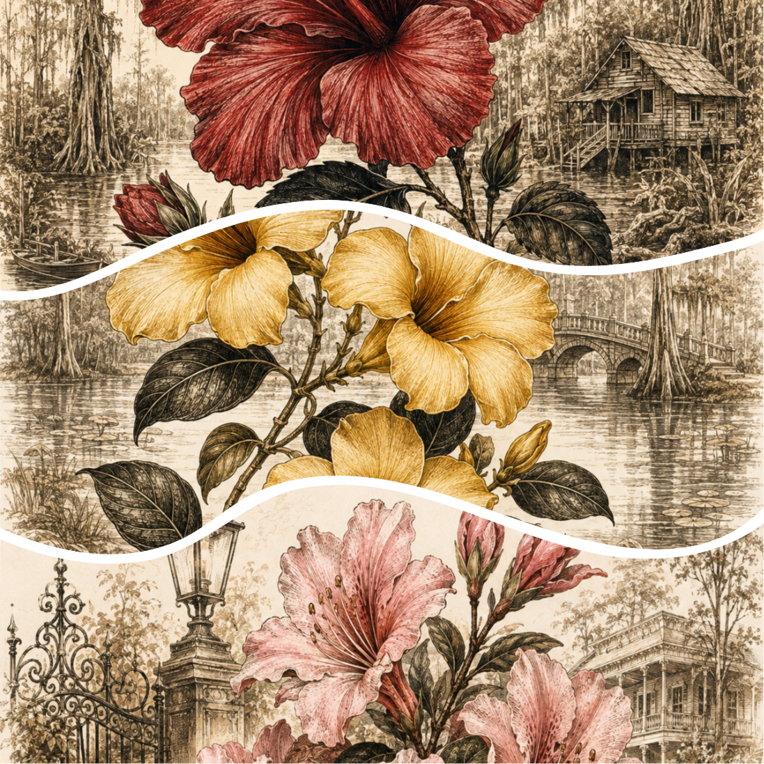 Bayou Botanical Collection- Mixed Media 6