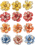 Mixed Media Flower Element Sheet