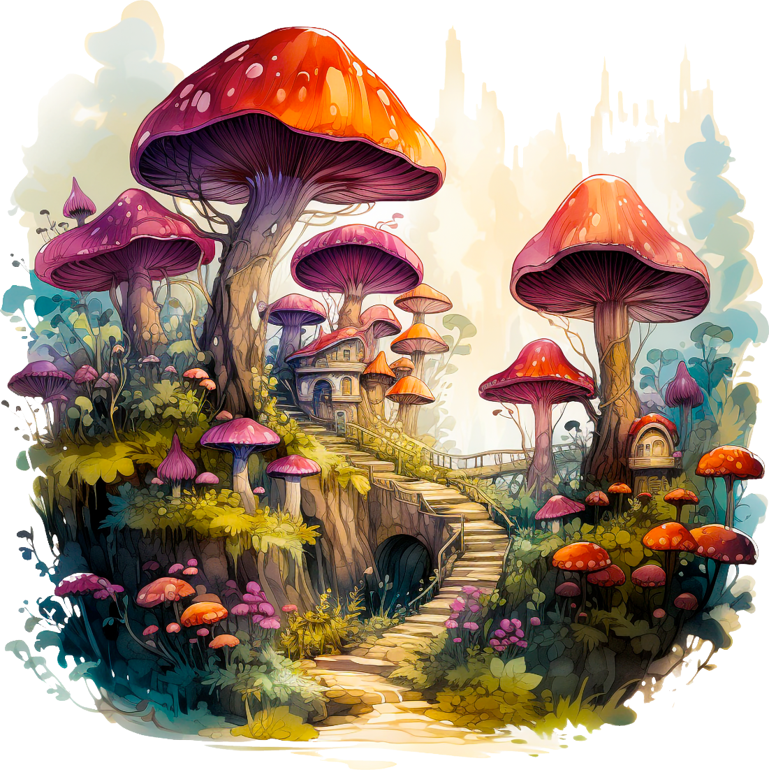 Mushroom Village Decal